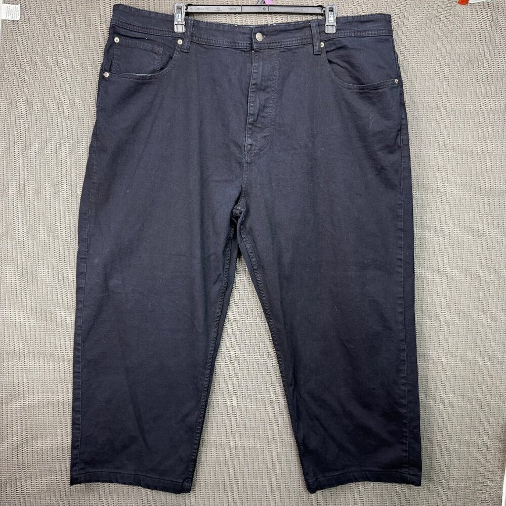 Akademiks Jeanious Mens Size 48W X 32L Black Straight-Leg Denim Pants Casualwear